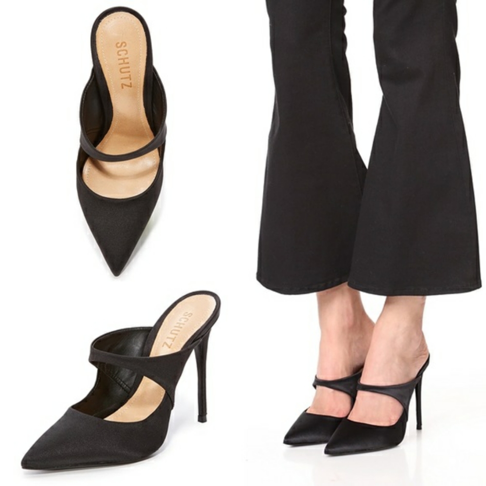 SCHUTZ | BLACK NICOLLY MULES